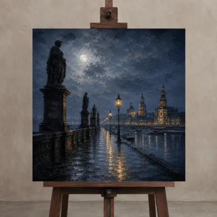 Premium Wall Art Kare Html Edition – CP-DE-DM-S-005 displayed on a studio easel