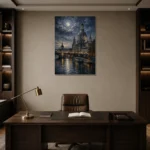 Premium Wall Art Dikey Html Edition – CP-DE-DM-V-001 displayed in a contemporary gallery-inspired room