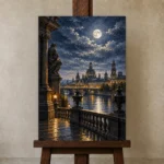 Premium Wall Art Dikey Html Edition – CP-DE-DM-V-002 displayed on a studio easel
