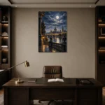 Premium Wall Art Dikey Html Edition – CP-DE-DM-V-002 displayed in a contemporary gallery-inspired room