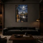 Premium Wall Art Dikey Html Edition – CP-DE-DM-V-002 shown in a warm modern interior