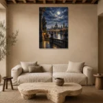 Premium Wall Art Dikey Html Edition – CP-DE-DM-V-002 presented in a sophisticated home setting