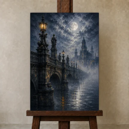 Premium Wall Art Dikey Html Edition – CP-DE-DM-V-003 displayed on a studio easel