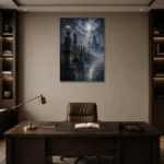 Premium Wall Art Dikey Html Edition – CP-DE-DM-V-003 displayed in a contemporary gallery-inspired room
