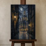 Premium Wall Art Dikey Html Edition – CP-DE-DM-V-004 displayed on a studio easel