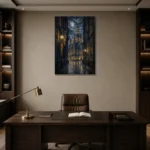 Premium Wall Art Dikey Html Edition – CP-DE-DM-V-004 displayed in a contemporary gallery-inspired room
