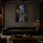 Premium Wall Art Dikey Html Edition – CP-DE-DM-V-004 shown in a warm modern interior