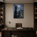 Premium Wall Art Dikey Html Edition – CP-DE-DM-V-005 displayed in a contemporary gallery-inspired room