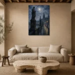 Premium Wall Art Dikey Html Edition – CP-DE-DM-V-005 presented in a sophisticated home setting