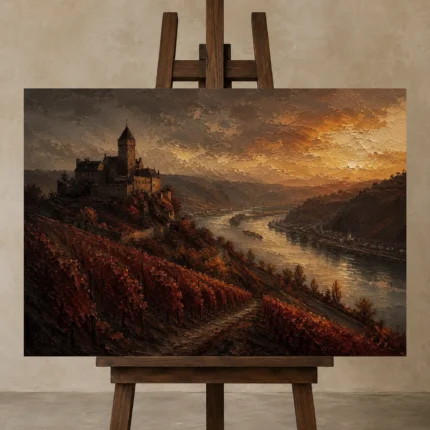 Premium Wall Art Yatay Html Edition – CP-DE-RL-H-001 displayed on a studio easel
