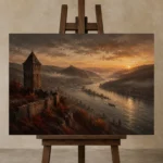 Premium Wall Art Yatay Html Edition – CP-DE-RL-H-002 displayed on a studio easel