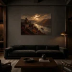 Premium Wall Art Yatay Html Edition – CP-DE-RL-H-003 shown in a warm modern interior