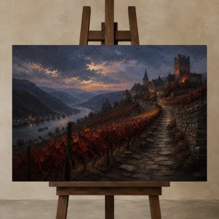 Premium Wall Art Yatay Html Edition – CP-DE-RL-H-004 displayed on a studio easel