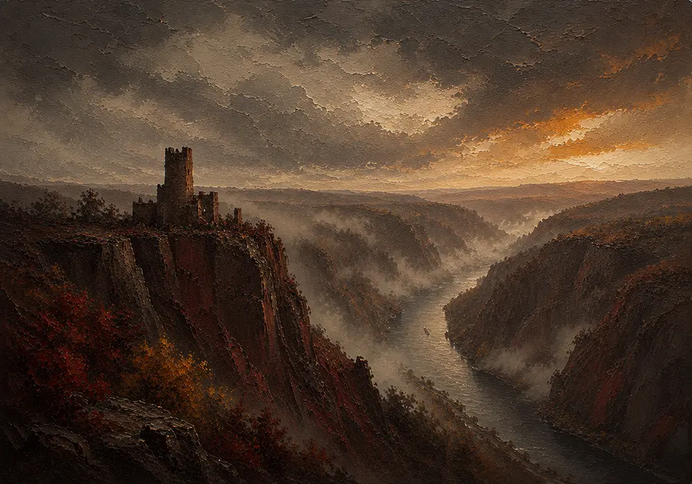 Rhine Expanse Rhine Valley Wall Art Rhine Wine Art Print