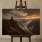 Premium Wall Art Yatay Html Edition – CP-DE-RL-H-005 displayed on a studio easel