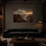Premium Wall Art Yatay Html Edition – CP-DE-RL-H-005 shown in a warm modern interior