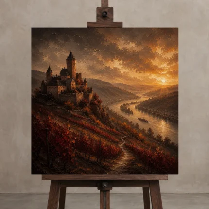 Premium Wall Art Kare Html Edition – CP-DE-RL-S-001 displayed on a studio easel