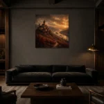 Premium Wall Art Kare Html Edition – CP-DE-RL-S-001 shown in a warm modern interior