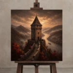 Premium Wall Art Kare Html Edition – CP-DE-RL-S-002 displayed on a studio easel