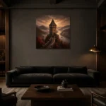 Premium Wall Art Kare Html Edition – CP-DE-RL-S-002 shown in a warm modern interior