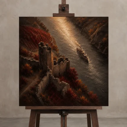 Premium Wall Art Kare Html Edition – CP-DE-RL-S-003 displayed on a studio easel