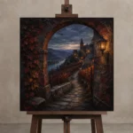 Premium Wall Art Kare Html Edition – CP-DE-RL-S-004 displayed on a studio easel