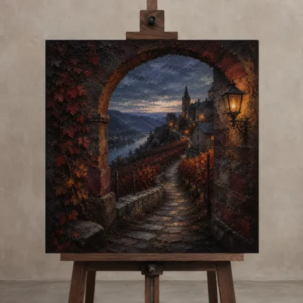 Premium Wall Art Kare Html Edition – CP-DE-RL-S-004 displayed on a studio easel