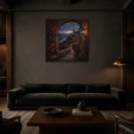 Premium Wall Art Kare Html Edition – CP-DE-RL-S-004 shown in a warm modern interior