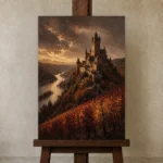 Premium Wall Art Dikey Html Edition – CP-DE-RL-V-001 displayed on a studio easel