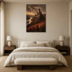 Premium Wall Art Dikey Html Edition – CP-DE-RL-V-001 showcased in an elegant minimalist interior
