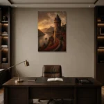 Premium Wall Art Dikey Html Edition – CP-DE-RL-V-002 displayed in a contemporary gallery-inspired room