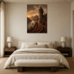 Premium Wall Art Dikey Html Edition – CP-DE-RL-V-002 showcased in an elegant minimalist interior