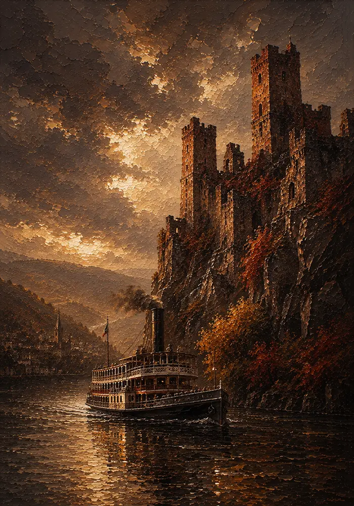 Rhine Spire Rhine Valley Wall Art Rhine Wine Art Print