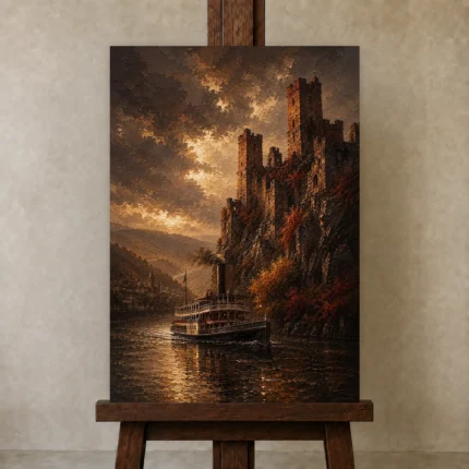 Premium Wall Art Dikey Html Edition – CP-DE-RL-V-003 displayed on a studio easel