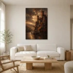 Premium Wall Art Dikey Html Edition – CP-DE-RL-V-003 styled in a refined neutral interior