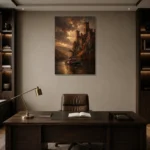 Premium Wall Art Dikey Html Edition – CP-DE-RL-V-003 displayed in a contemporary gallery-inspired room