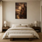 Premium Wall Art Dikey Html Edition – CP-DE-RL-V-003 showcased in an elegant minimalist interior