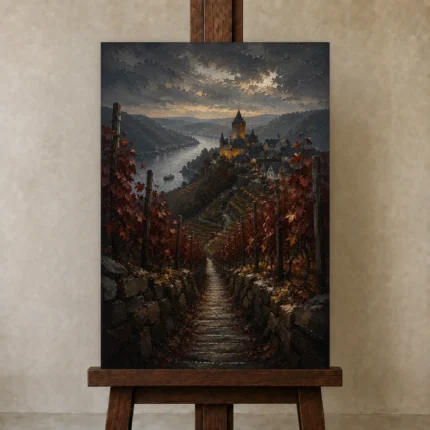 Premium Wall Art Dikey Html Edition – CP-DE-RL-V-004 displayed on a studio easel