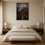 Premium Wall Art Dikey Html Edition – CP-DE-RL-V-004 showcased in an elegant minimalist interior