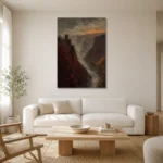 Premium Wall Art Dikey Html Edition – CP-DE-RL-V-005 styled in a refined neutral interior