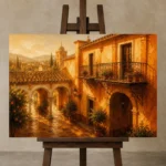 Premium Wall Art Yatay Html Edition – CP-IB-AC-H-002 displayed on a studio easel