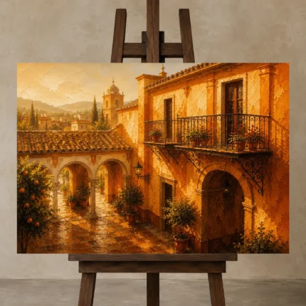 Premium Wall Art Yatay Html Edition – CP-IB-AC-H-002 displayed on a studio easel