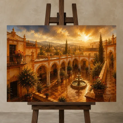 Premium Wall Art Yatay Html Edition – CP-IB-AC-H-003 displayed on a studio easel