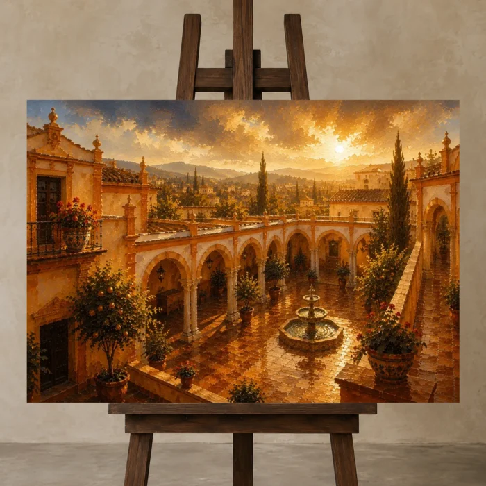 Premium Wall Art Yatay Html Edition – CP-IB-AC-H-003 displayed on a studio easel