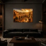 Premium Wall Art Yatay Html Edition – CP-IB-AC-H-003 shown in a warm modern interior