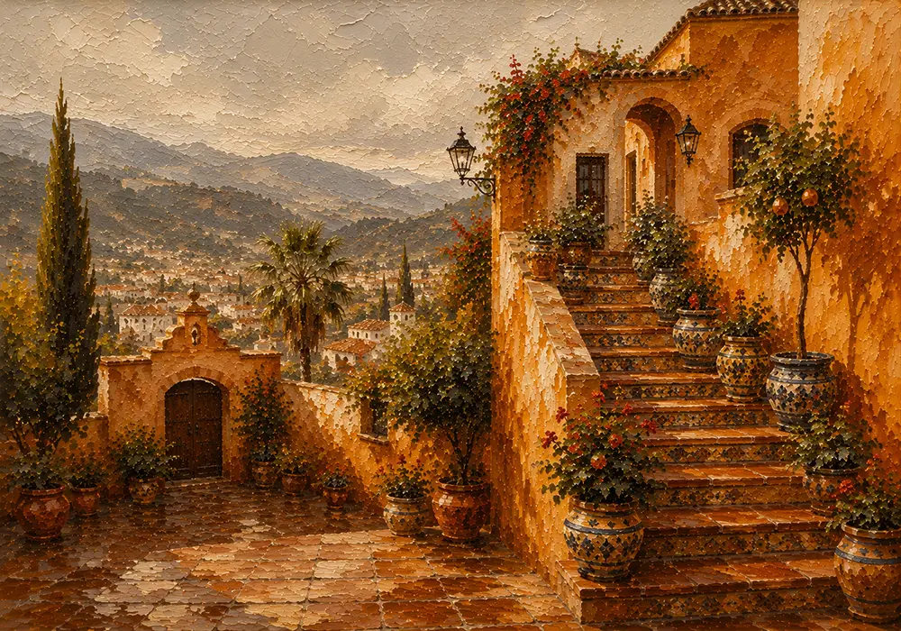 Andalusian Expanse Andalusian Wall Art Andalusian Ochre Art Print