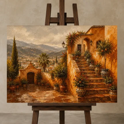 Premium Wall Art Yatay Html Edition – CP-IB-AC-H-005 displayed on a studio easel