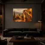 Premium Wall Art Yatay Html Edition – CP-IB-AC-H-005 shown in a warm modern interior