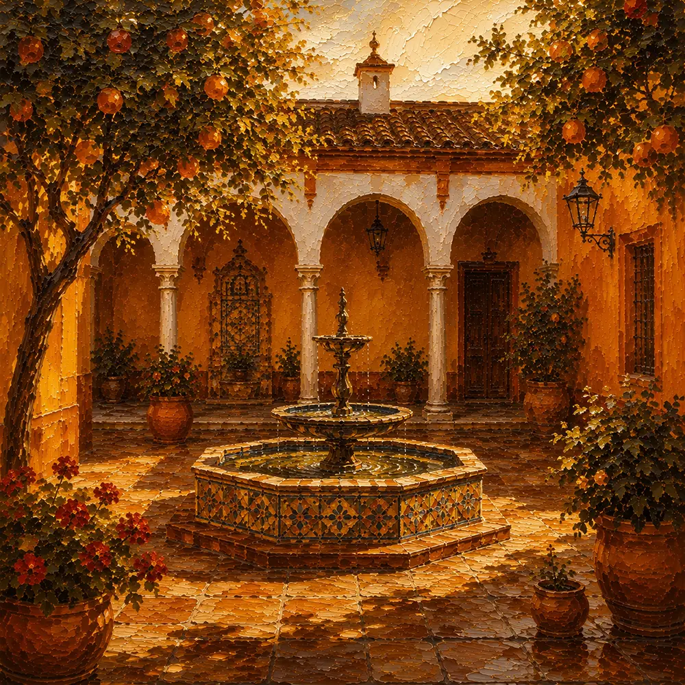 Andalusian Study Andalusian Wall Art Andalusian Ochre Art Print
