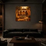 Premium Wall Art Kare Html Edition – CP-IB-AC-S-001 shown in a warm modern interior
